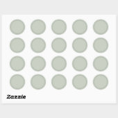 Sticker Rond Rustique Écriture Simple Pastel Vert Sur Mesure (Feuille)