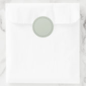 Sticker Rond Rustique Écriture Simple Pastel Vert Sur Mesure (Sac)