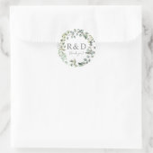 Sticker Rond Rustique Eucalyptus Duo Merci (Sac)