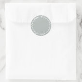 Sticker Rond Rustique fait maison gris tempête écriture (Sac)