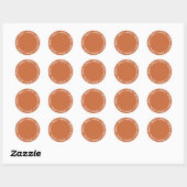 Sticker Rond Rustique fait maison orange brûlé écriture sur (Feuille)