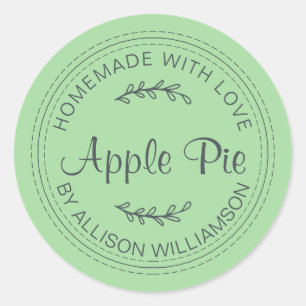 Sticker Rond Rustique fait maison Produits de boulangerie Pomme