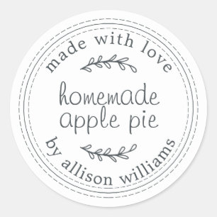 Sticker Rond Rustique fait maison Produits de boulangerie Pomme