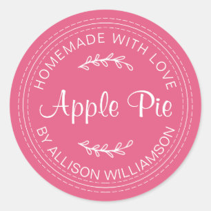 Sticker Rond Rustique fait maison Produits de boulangerie Pomme