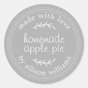 Sticker Rond Rustique fait maison Produits de boulangerie Pomme