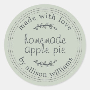Sticker Rond Rustique fait maison Produits de boulangerie Pomme