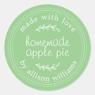 Sticker Rond Rustique fait maison Produits de boulangerie Pomme