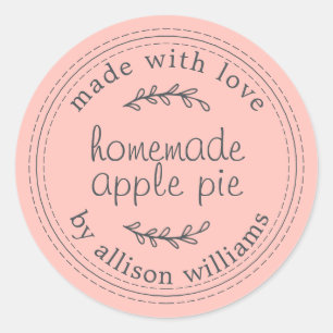Sticker Rond Rustique fait maison Produits de boulangerie Pomme