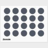 Sticker Rond Rustique fait maison simple écriture sur fond bleu (Feuille)