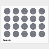 Sticker Rond Rustique Filigree, Mariage (Feuille)