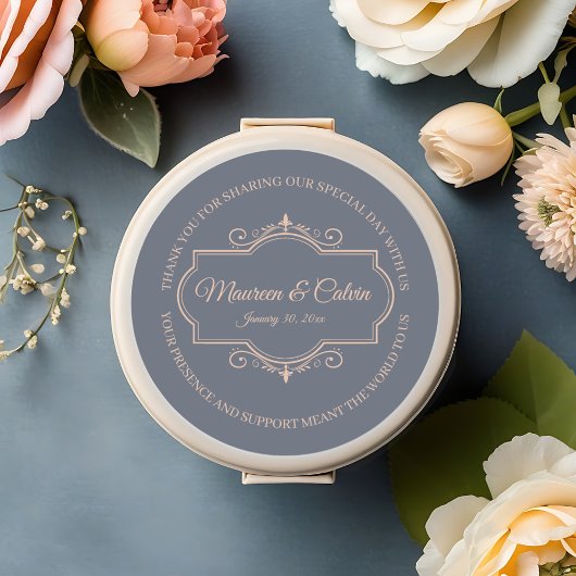 Sticker Rond Rustique Filigree, Mariage
