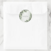 Sticker Rond Rustique Floral verdure Eucalyptus Feuilles (Sac)