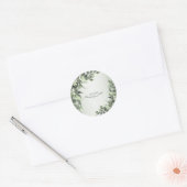 Sticker Rond Rustique Floral verdure Eucalyptus Feuilles (Enveloppe)