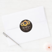 Sticker Rond Rustique Grange Bois Tournesol Mariage Faveur (Enveloppe)