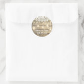 Sticker Rond Rustique Grange Mason Jar Lumières et Mariage de d (Sac)