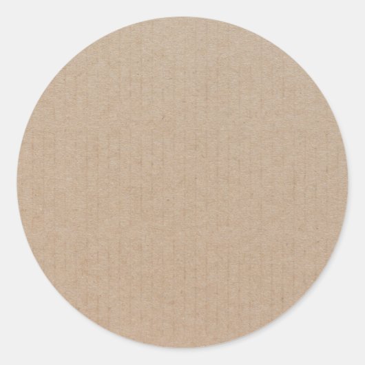 Sticker Rond Rustique Kraft papier blanc Modèle personnalisé (Devant)