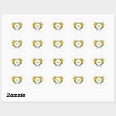 Sticker Rond Rustique Mariage Acacia Wattle (Feuille)