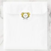 Sticker Rond Rustique Mariage Acacia Wattle (Sac)