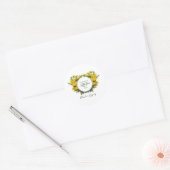 Sticker Rond Rustique Mariage Acacia Wattle (Enveloppe)