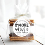 Sticker Rond Rustique Mariage S'more Love Favoriser Classic Rou<br><div class="desc">These lovely s'more favor broers est parfait pour baby shower,  bridal shower favors,  birthparties and weddings. See the entire collection for more matching items !</div>