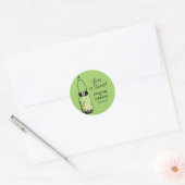 Sticker Rond Rustique Mason Jar & Fireflies (Enveloppe)