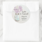 Sticker Rond Rustique Mason Jar & Fleur sauvage (Sac)