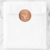 Sticker Rond Rustique Mason Jar String Lumières Merci (Sac)