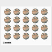 Sticker Rond Rustique Mason Jar String Mariage (Feuille)