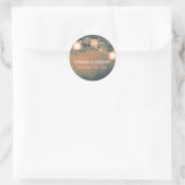 Sticker Rond Rustique Mason Jar String Mariage (Sac)