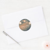 Sticker Rond Rustique Mason Jar String Mariage (Enveloppe)