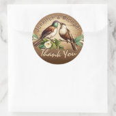 Sticker rond rustique Merci pays (Sac)