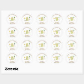 Sticker Rond Rustique moderne Nouveau Chapitre Baby shower de l (Feuille)