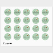 Sticker Rond Rustique Signifie Être Mariage (Feuille)