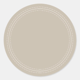 Sticker Rond Rustique Simple Galet Gris Écrire Sur