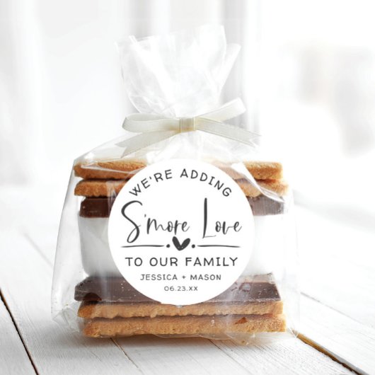Sticker Rond Rustique S'more Love Favoriser