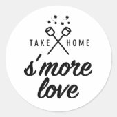 Sticker Rond Rustique S'more Love Wedding Favor (Devant)