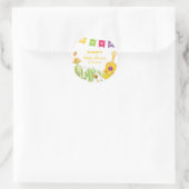 Sticker Rond Rustique Taco 'Bout Cactus Lime Baby shower de gui (Sac)