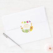 Sticker Rond Rustique Taco 'Bout Cactus Lime Baby shower de gui (Enveloppe)