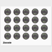 Sticker Rond Rustique Verdure Mariage Or Enregistrer La Date (Feuille)