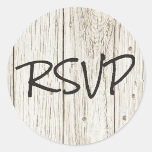Sticker Rond Rustique Wood RSVP