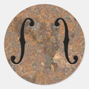 Sticker Rond Rusty F Holes