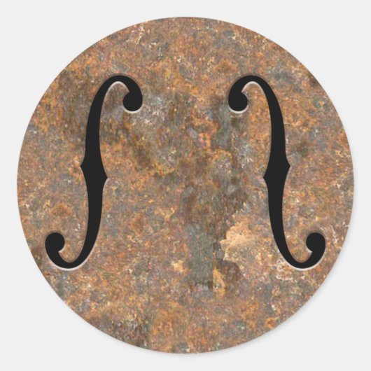 Sticker Rond Rusty F Holes (Devant)