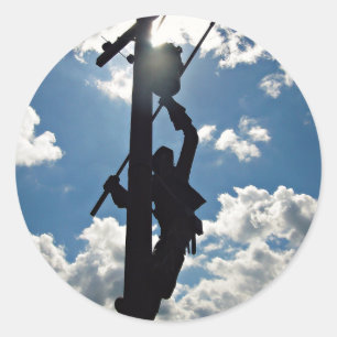 Sticker Rond Rusty the Lineman