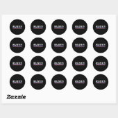 Sticker Rond Rusyn Carpatho Diaspora ethnique slave Carpates R (Feuille)