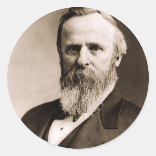 Sticker Rond Rutherford B. Hayes 19 (Devant)
