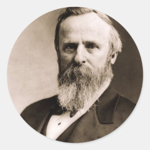 Sticker Rond Rutherford B. Hayes 19