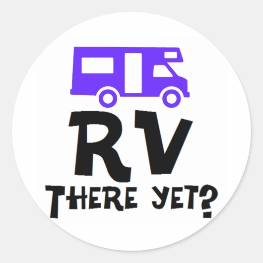 Sticker Rond RV Là-Bas ? (Devant)