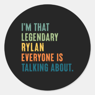 Sticker Rond Rylan légendaire Nom personnalisé