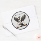 Sticker Rond "Rythme ailé triomphant" (Enveloppe)