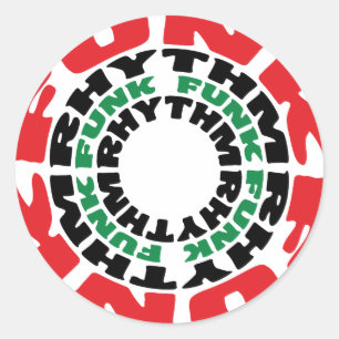 Sticker Rond Rythme funk Funk Rhythme funk